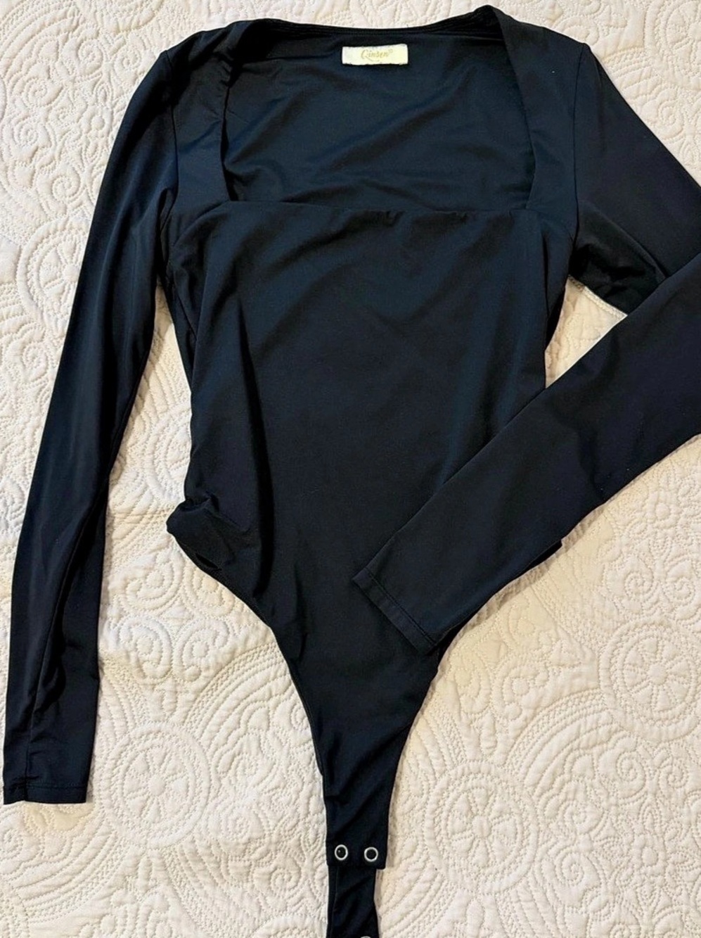 Cider Black Long Sleeve Bodysuit Like New